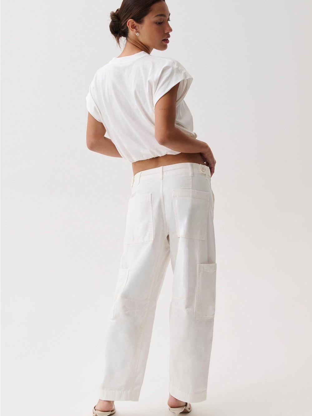 pistola Sabrina curved Off-White Wide Leg Drawstring Cargo Pants - Picture 2 of 5